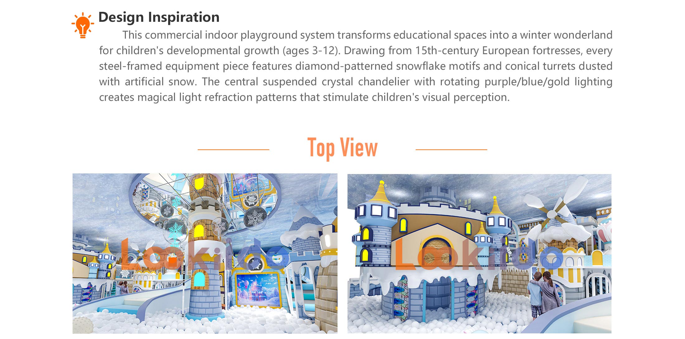 Winter Snow Castle Ocean Theme Soft Play Adventure Park Equipment
