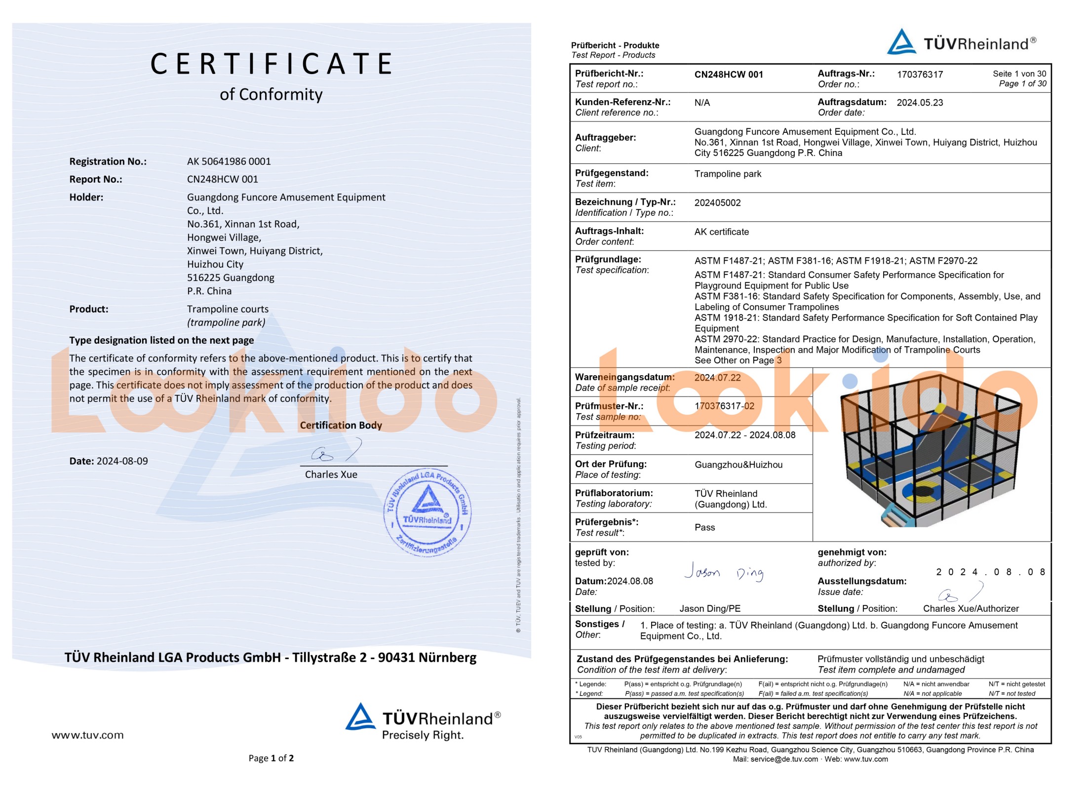 Lookiido - Soft Playground Certifications: TUV, CE, SGS, and ISO