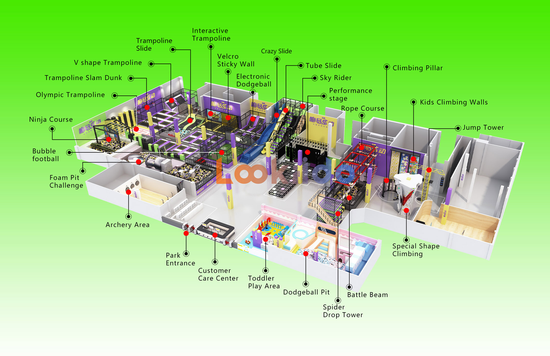 Commercial Indoor Sports Trampoline Park Cost Best Adult Kids Gravity Jump Playground