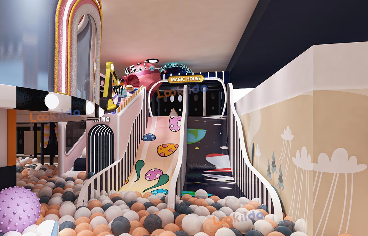 Colorful Macaron Themed Soft Playground Planing in Hotel Shopping Mall