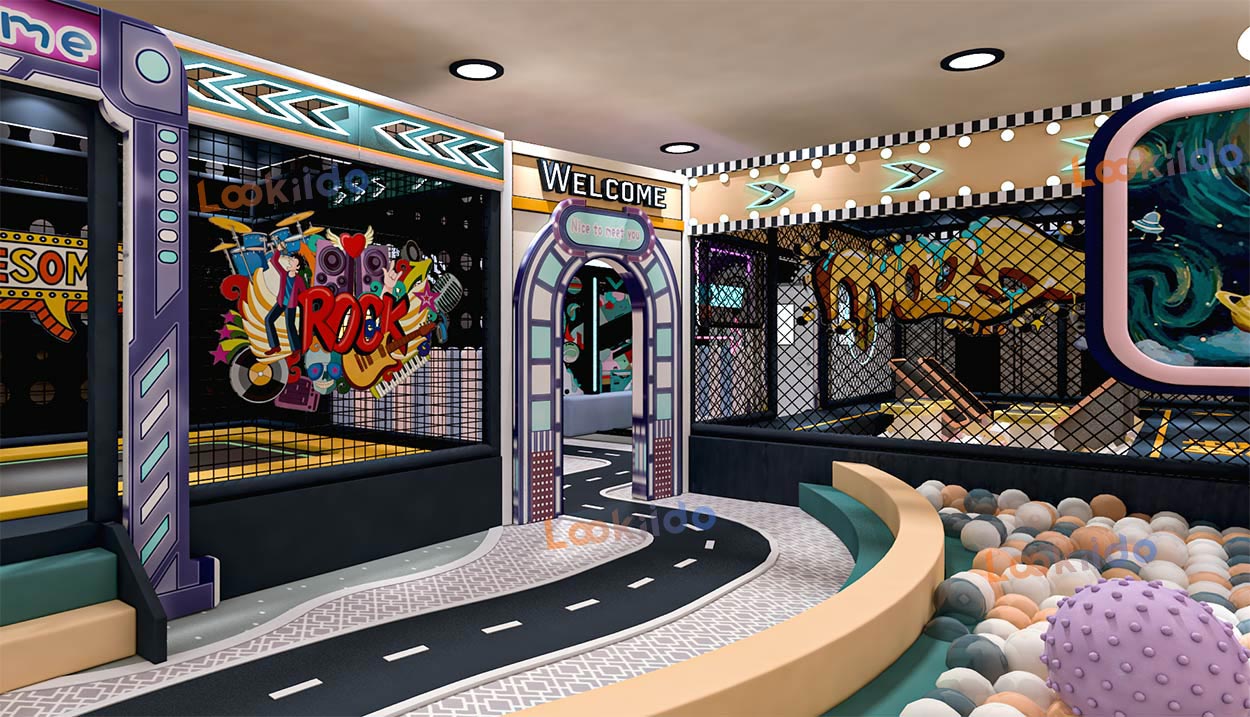 Colorful Macaron Themed Soft Playground Planing in Hotel Shopping Mall