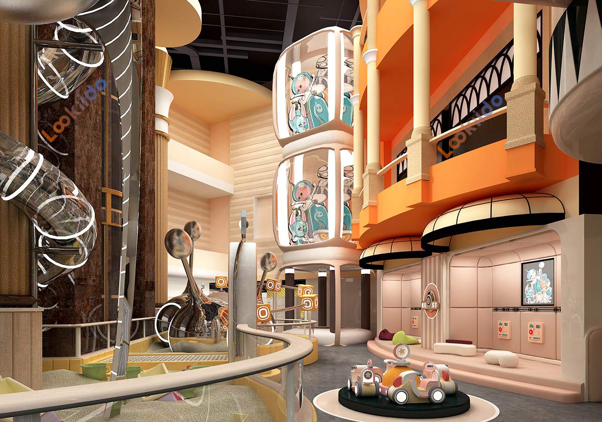 Fantasy-UV Indoor Playground with Popular Big Slides