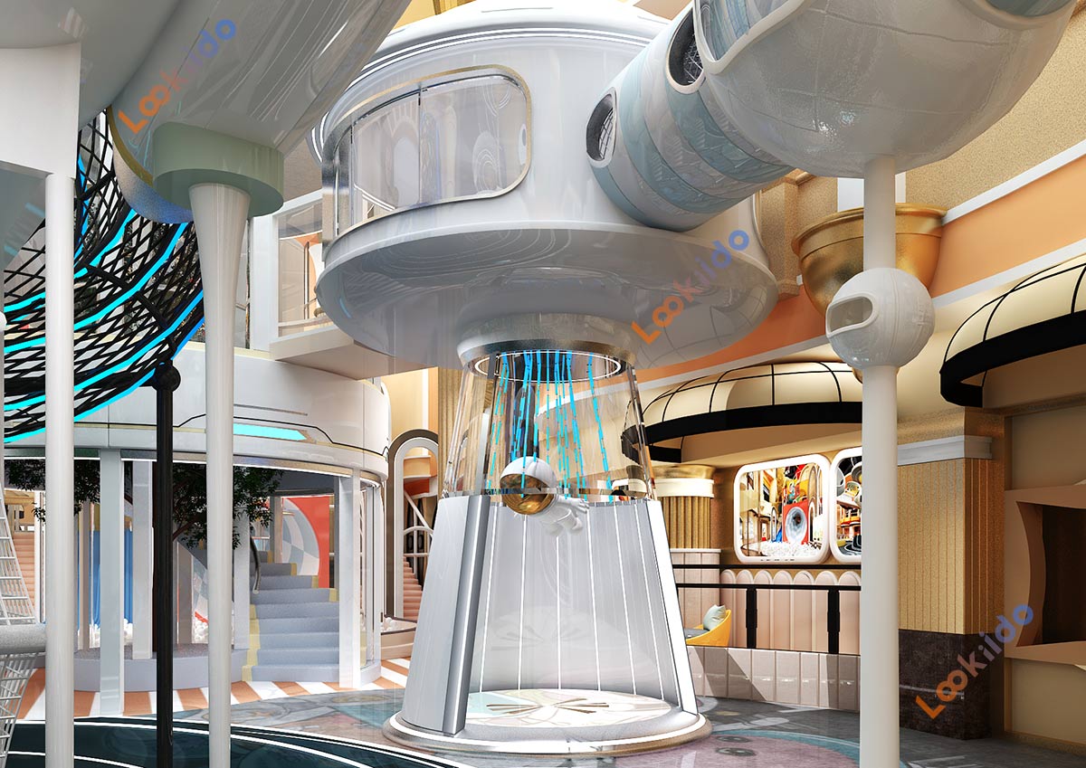 Fantasy-UV Indoor Playground with Popular Big Slides