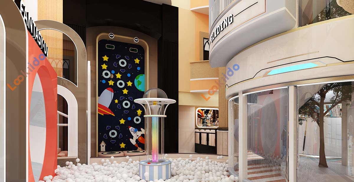 Fantasy-UV Indoor Playground with Popular Big Slides