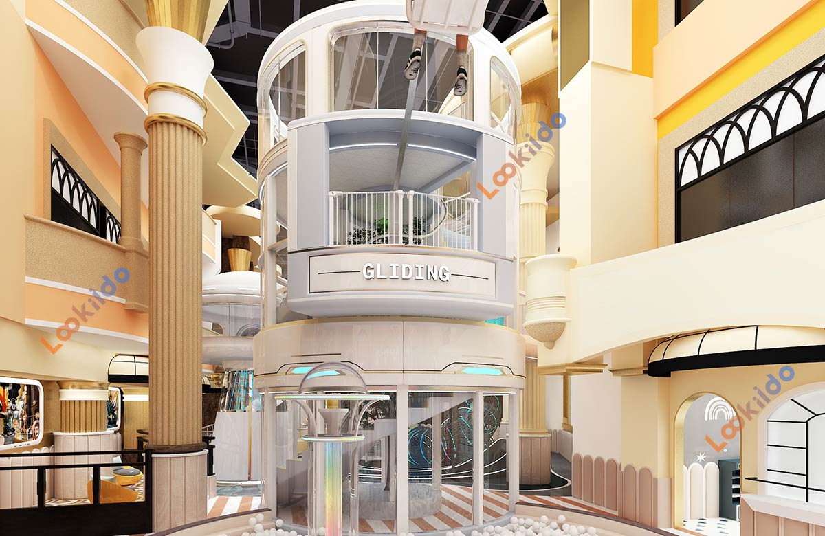 Fantasy-UV Indoor Playground with Popular Big Slides