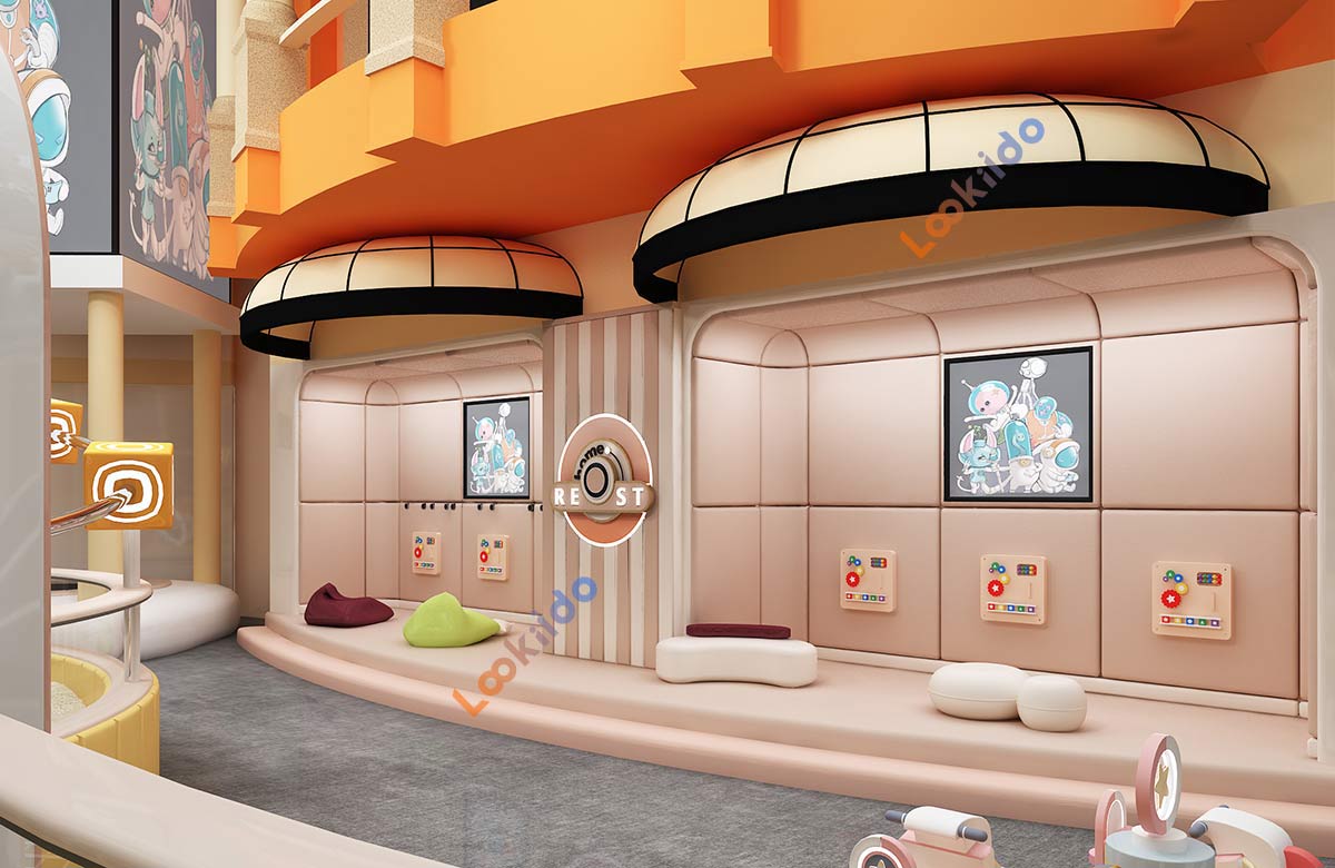 Fantasy-UV Indoor Playground with Popular Big Slides
