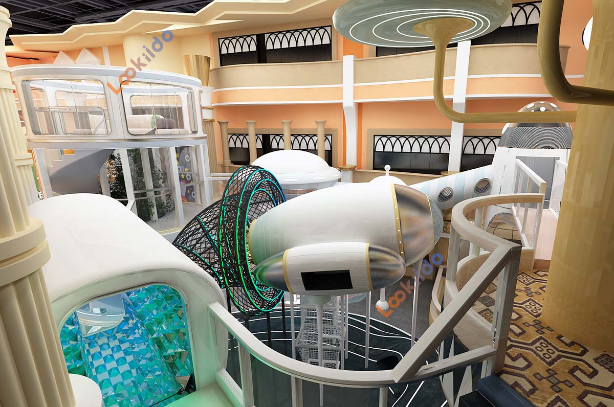 Fantasy-UV Indoor Playground with Popular Big Slides