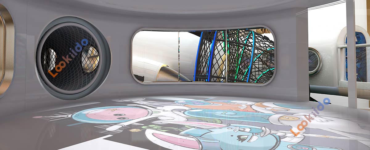 Fantasy-UV Indoor Playground with Popular Big Slides