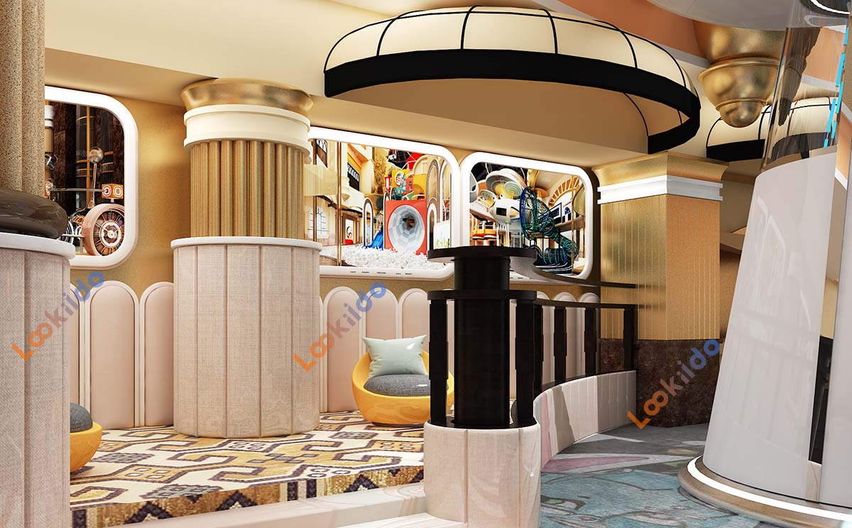 Fantasy-UV Indoor Playground with Popular Big Slides