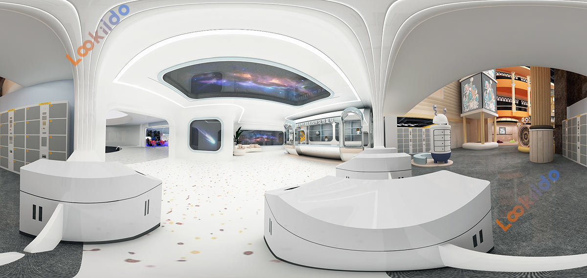 Fantasy-UV Indoor Playground with Popular Big Slides