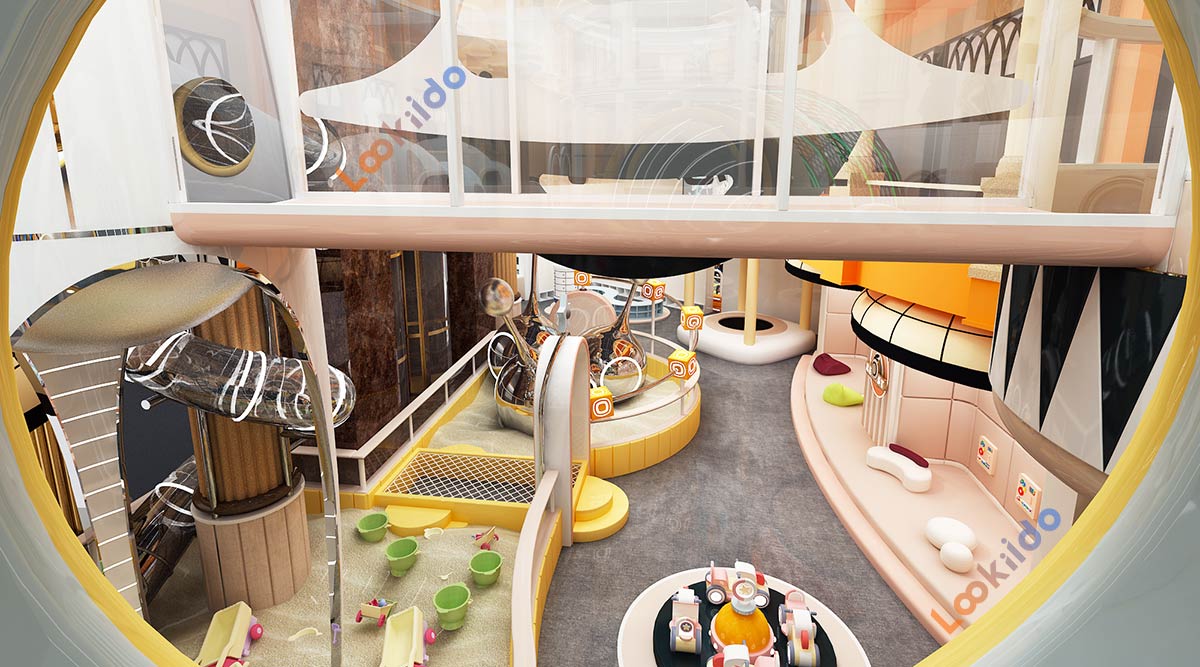 Fantasy-UV Indoor Playground with Popular Big Slides