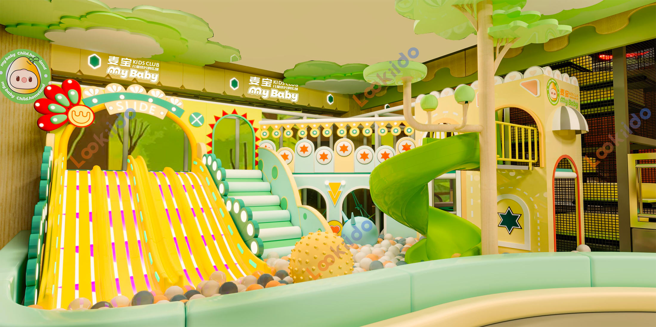 Commercial Giant Extra Long Fiberglass Slide Park Franchise Manufacturer