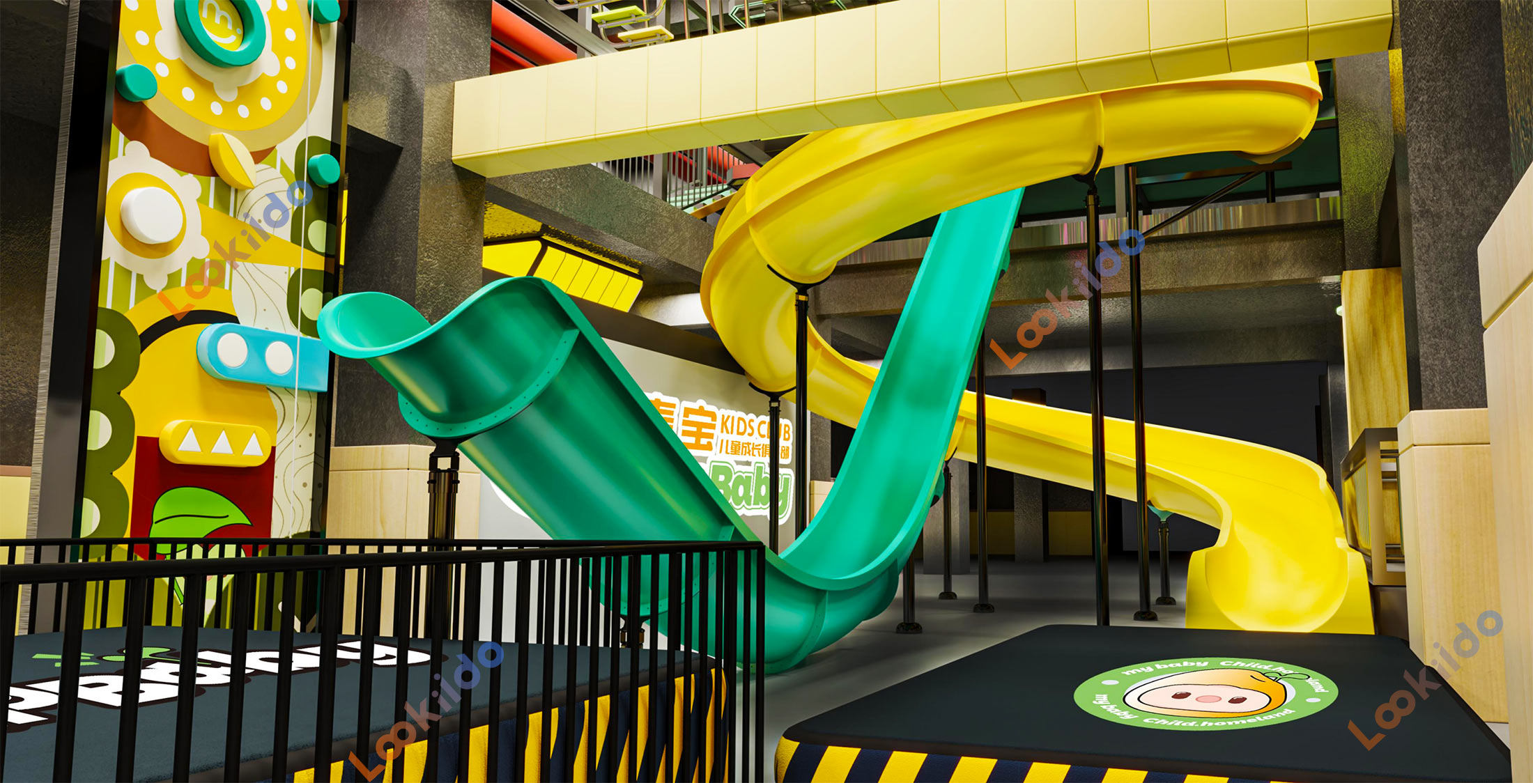 Commercial Giant Extra Long Fiberglass Slide Park Franchise Manufacturer