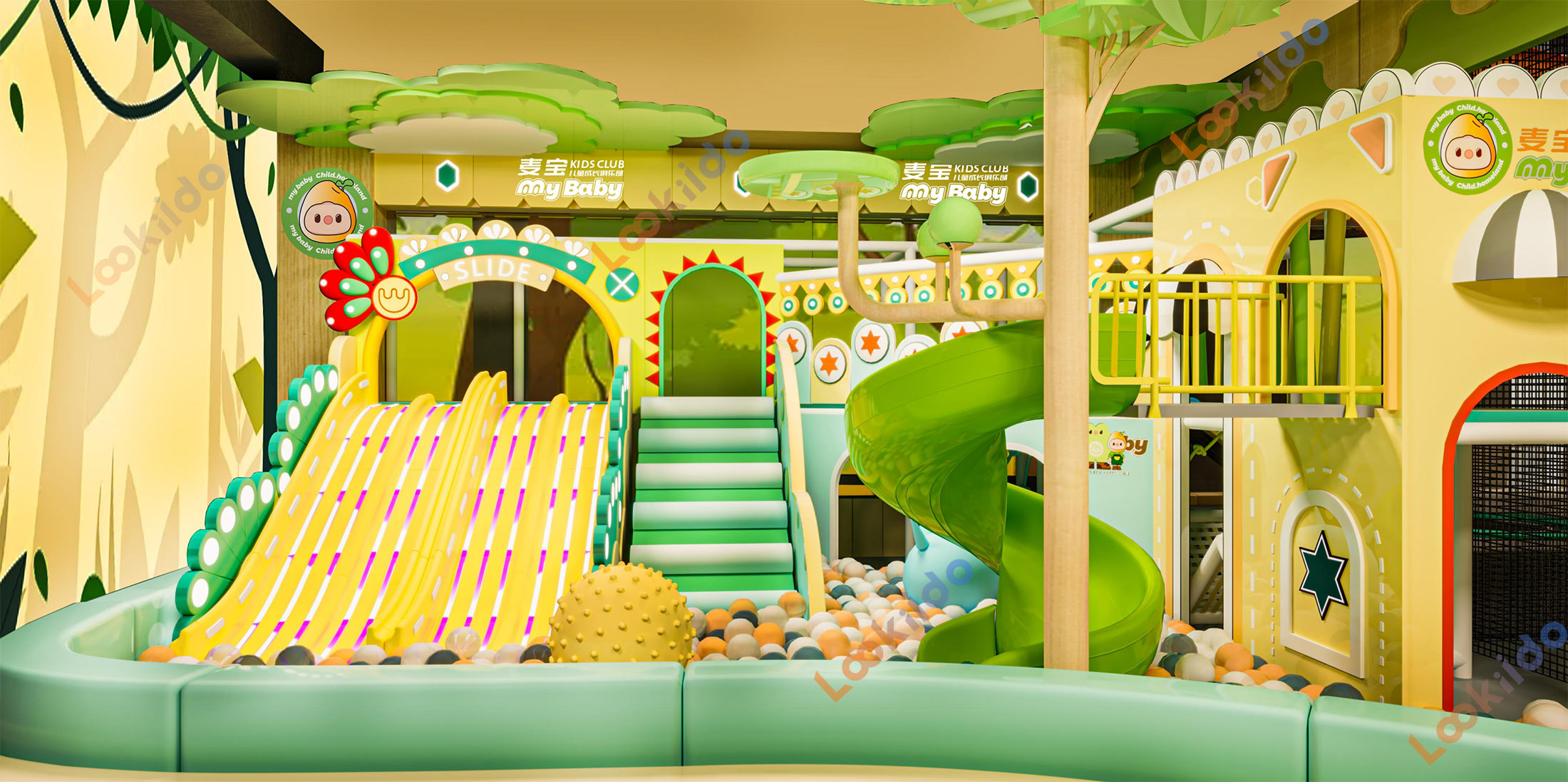 Commercial Giant Extra Long Fiberglass Slide Park Franchise Manufacturer