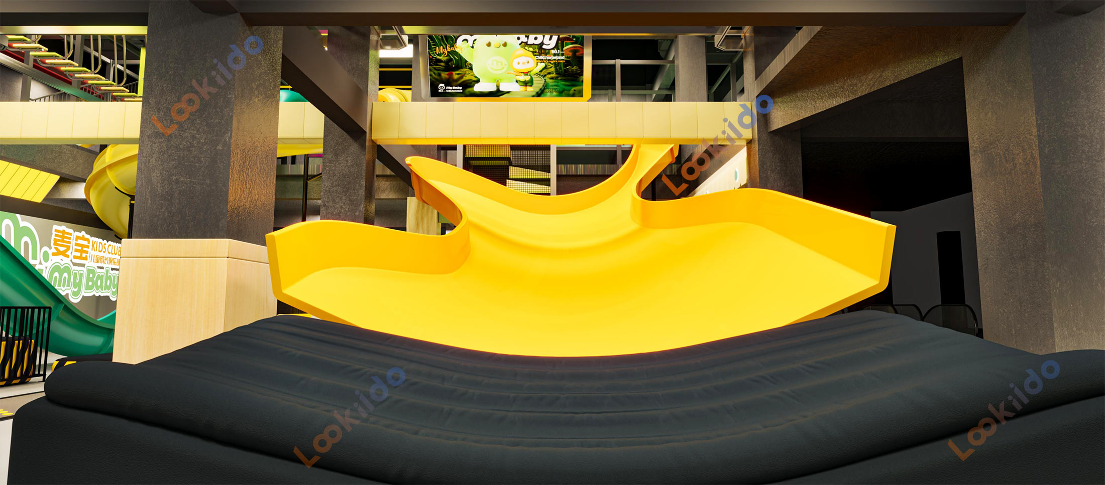 Commercial Giant Extra Long Fiberglass Slide Park Franchise Manufacturer