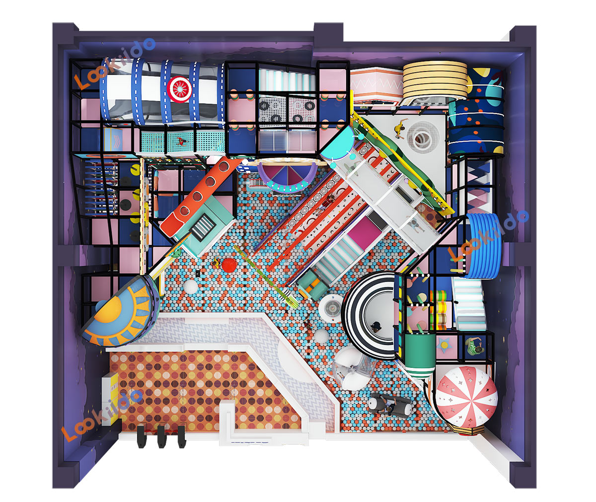 Multi-Story Maze Playground in High-Rise Real Estate Building