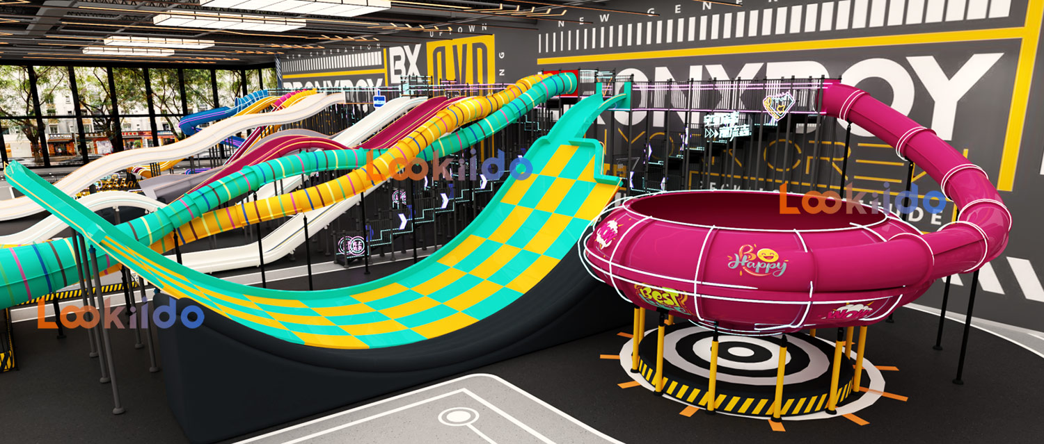 Indoor Giant Waterless Slide Park Investment Franchise Commercial Equipment Manufacturer