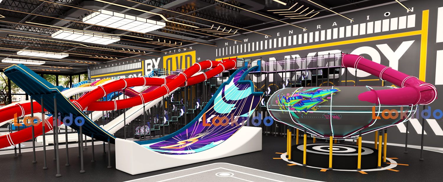 Indoor Giant Waterless Slide Park Investment Franchise Commercial Equipment Manufacturer