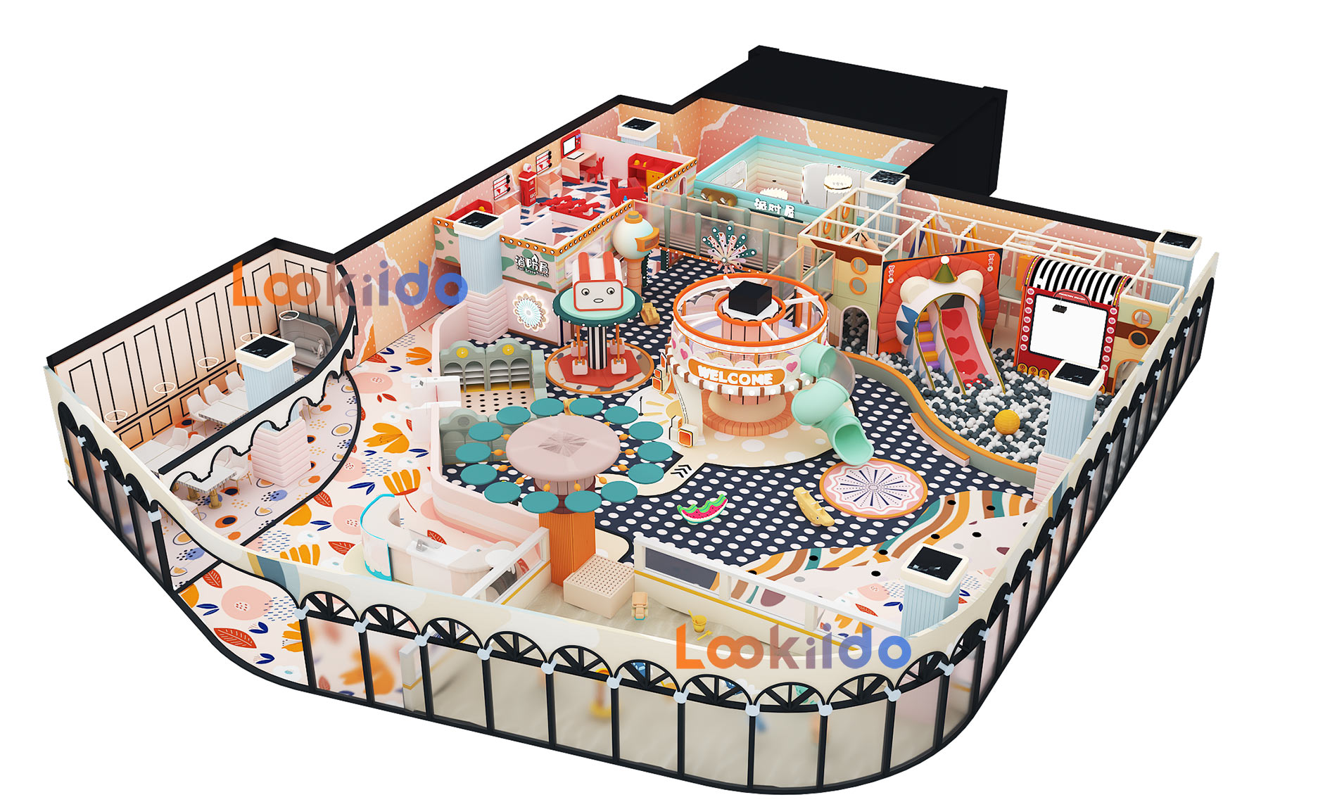 TV Cartoon Character Themed Macaron Playground Original Intellectual Property Design