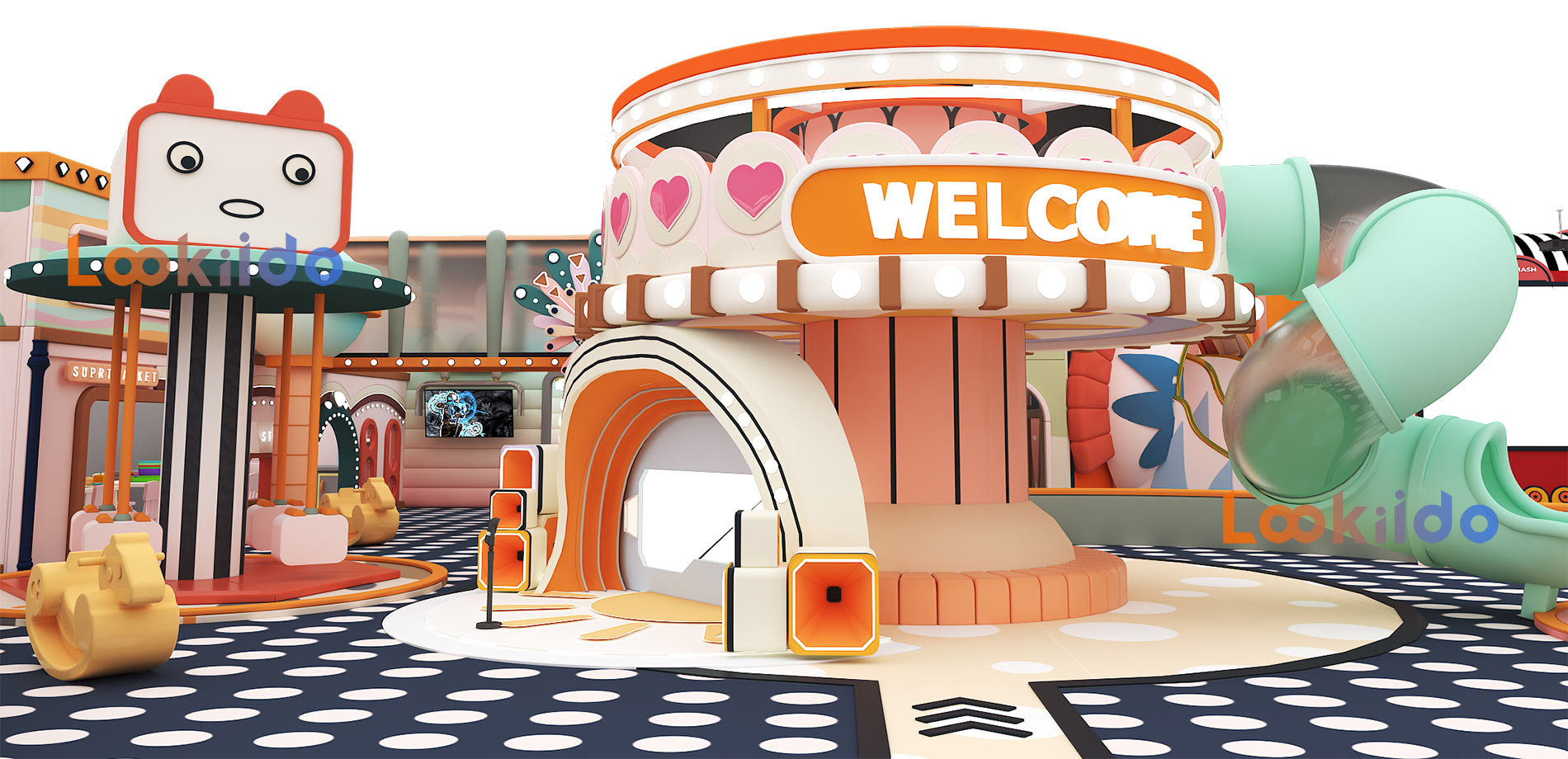 TV Cartoon Character Themed Macaron Playground Original Intellectual Property Design