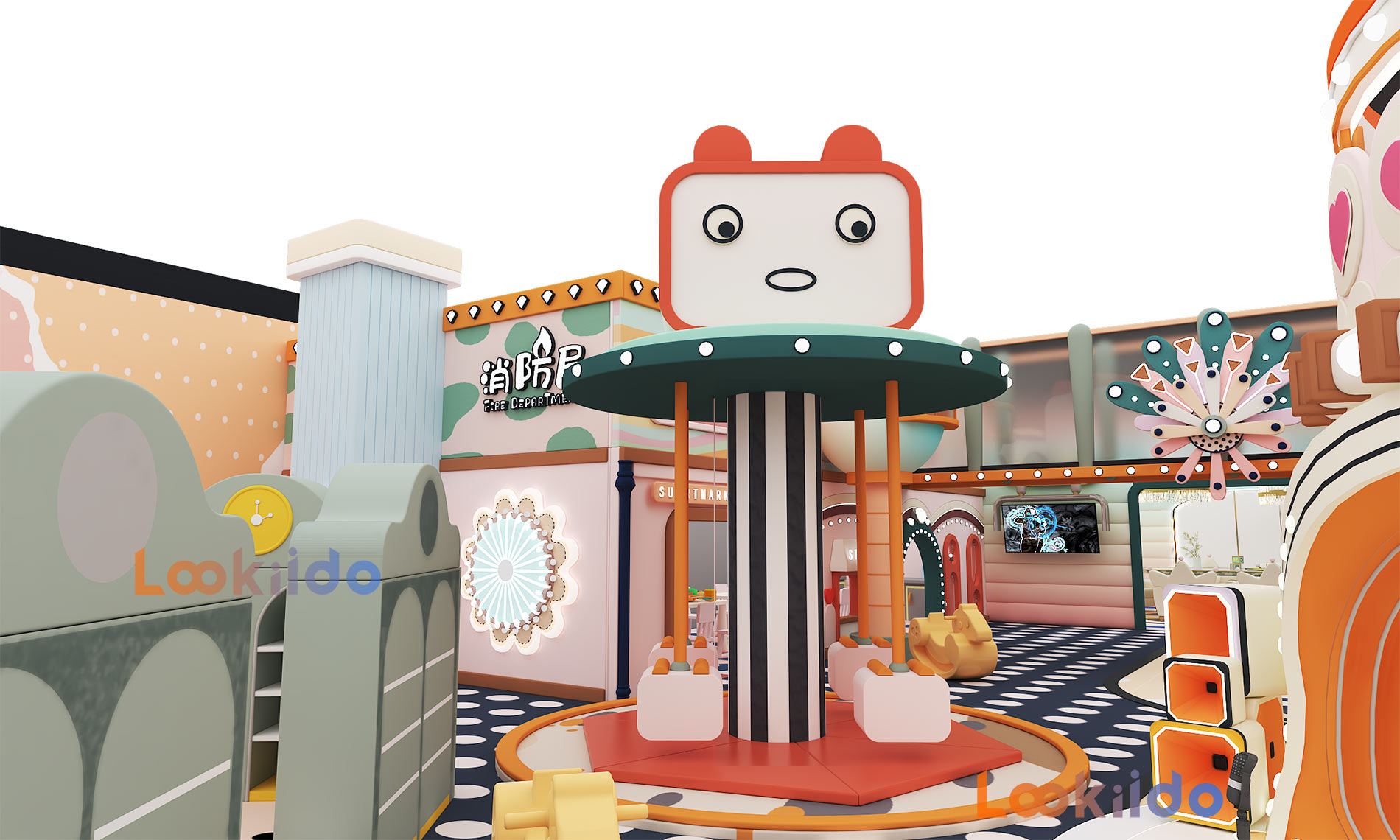 TV Cartoon Character Themed Macaron Playground Original Intellectual Property Design