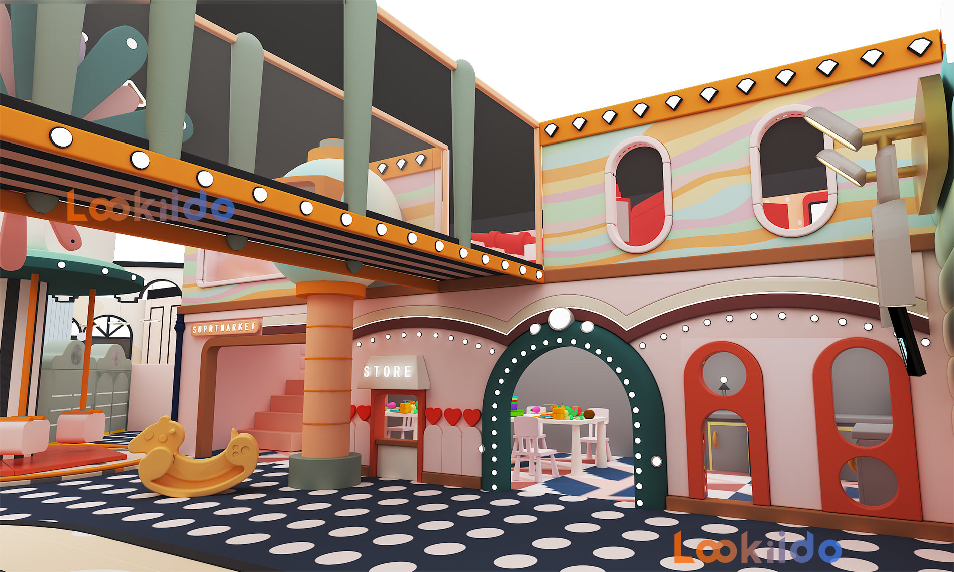 TV Cartoon Character Themed Macaron Playground Original Intellectual Property Design
