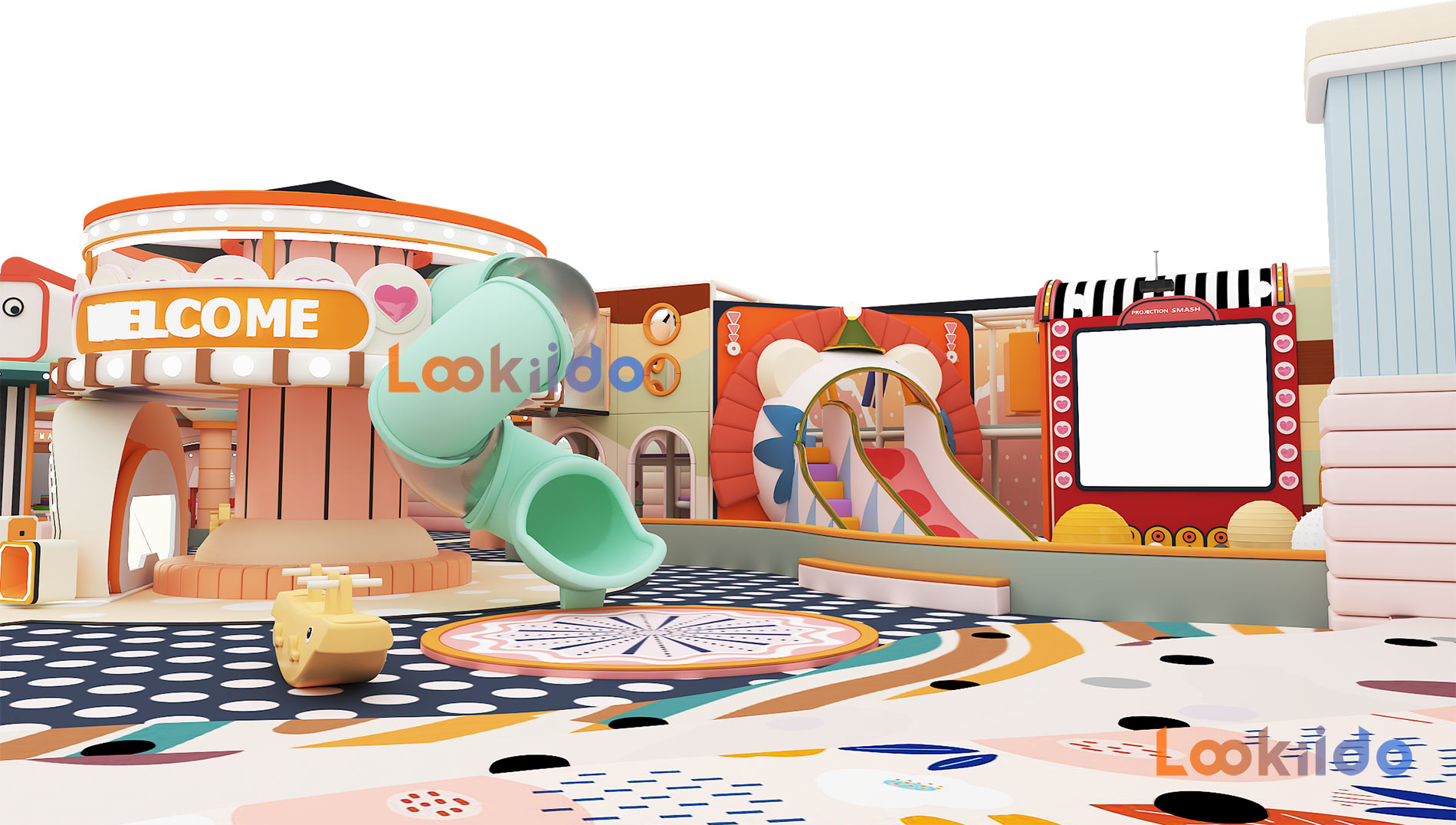 TV Cartoon Character Themed Macaron Playground Original Intellectual Property Design