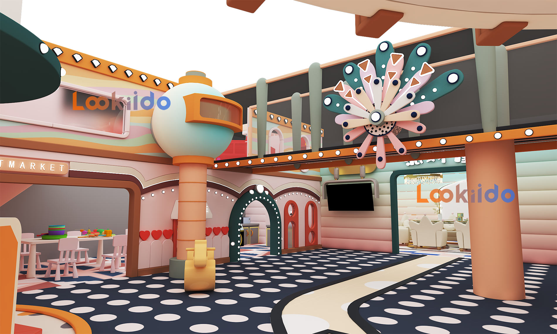 TV Cartoon Character Themed Macaron Playground Original Intellectual Property Design