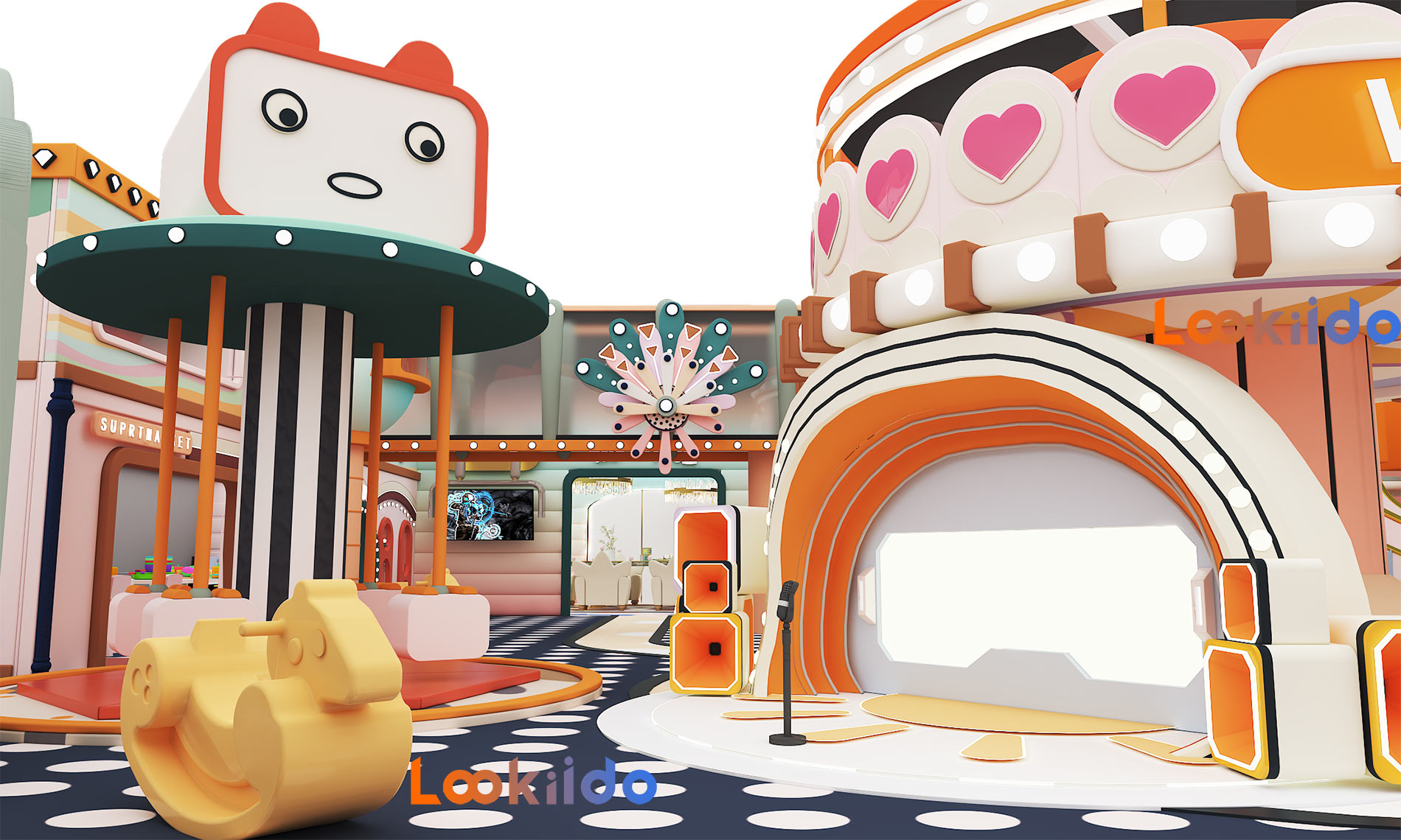 TV Cartoon Character Themed Macaron Playground Original Intellectual Property Design