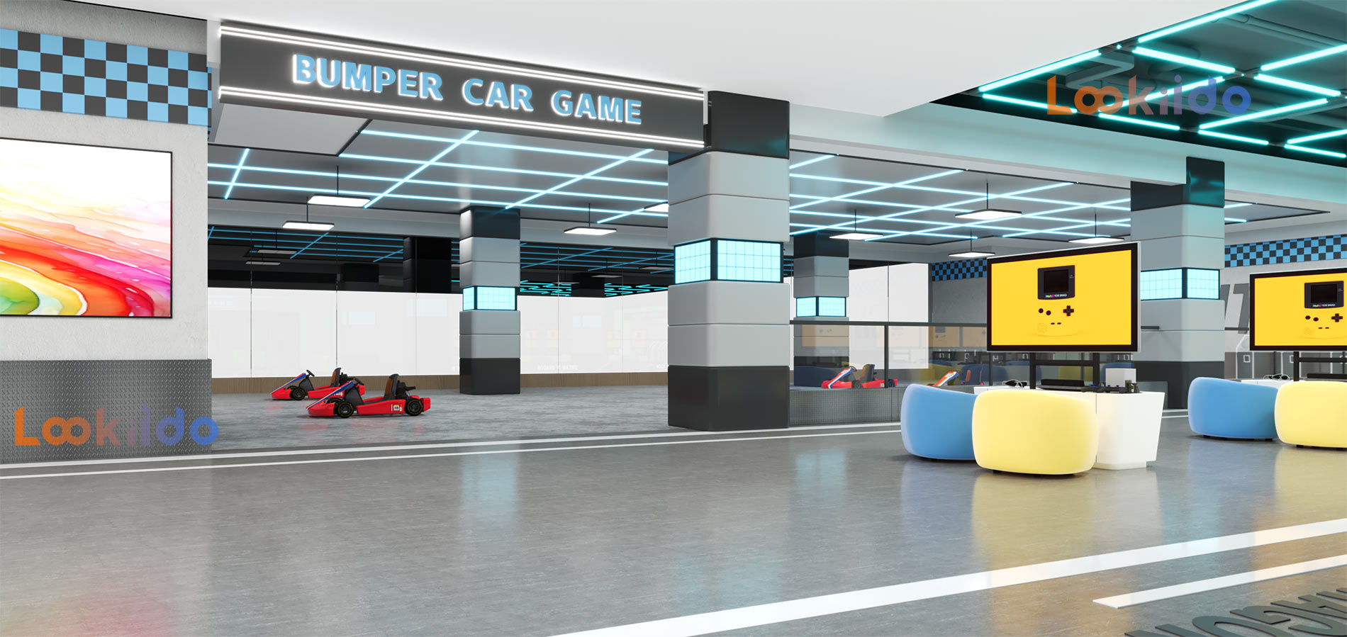 Trampoline Ropes Course Family Adventure Park with Go Karts Bowling Lanes