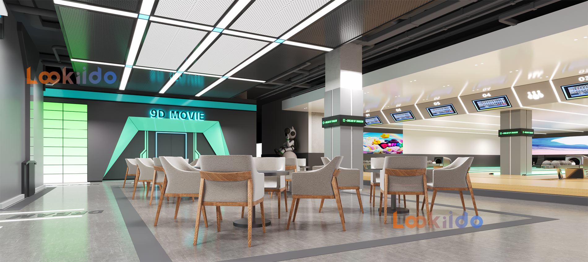 Trampoline Ropes Course Family Adventure Park with Go Karts Bowling Lanes