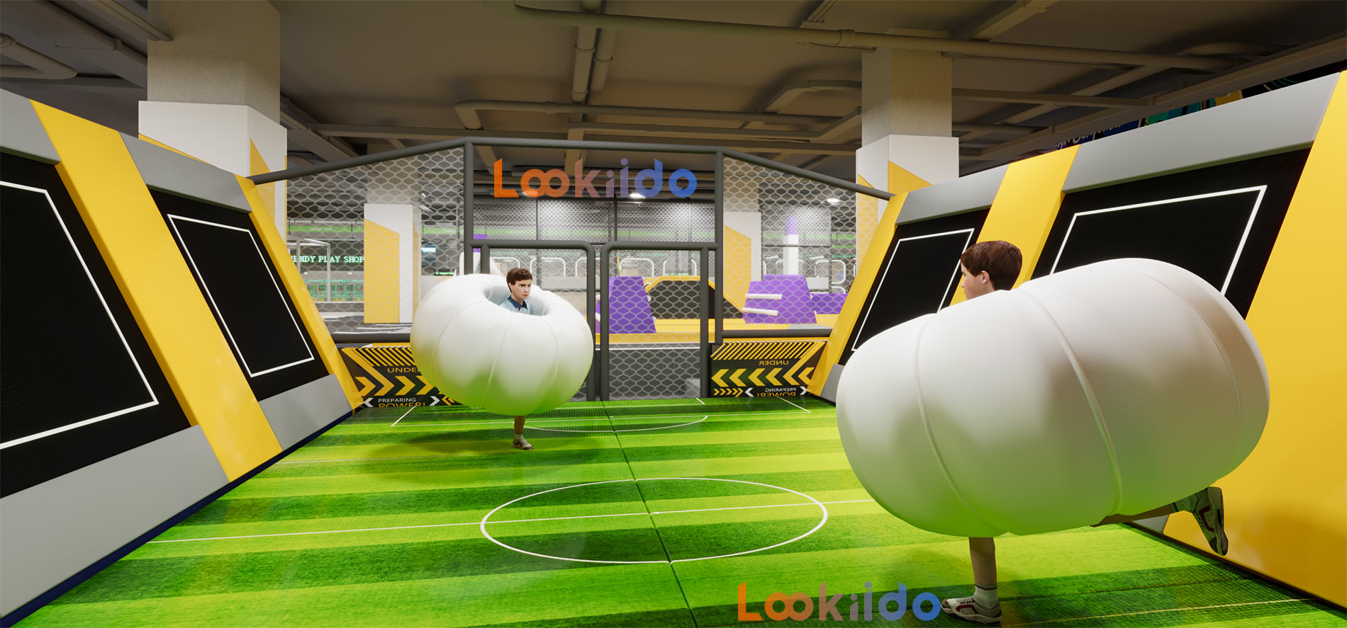 Trampoline Ropes Course Family Adventure Park with Go Karts Bowling Lanes