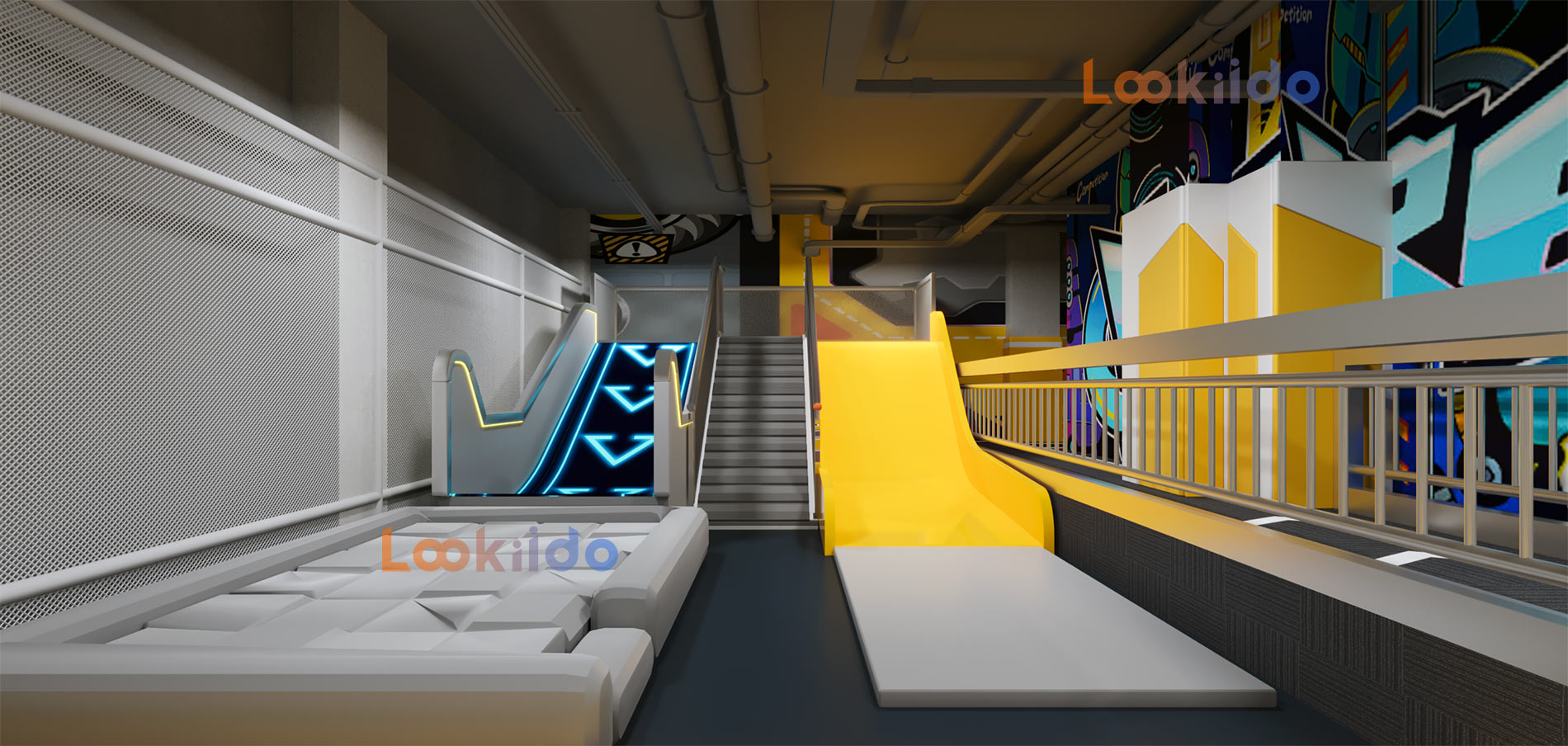 Trampoline Ropes Course Family Adventure Park with Go Karts Bowling Lanes