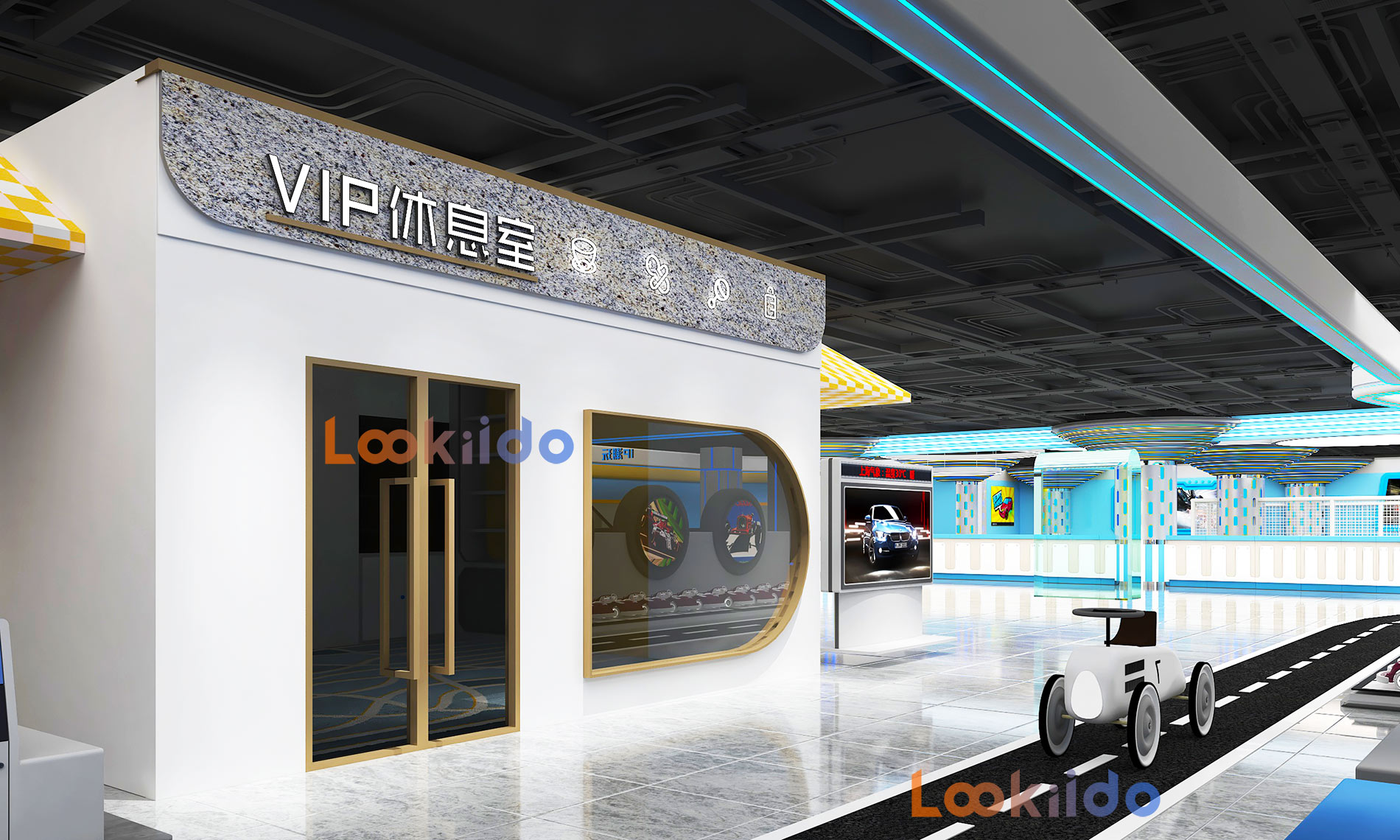 Family Entertainment Center with Arcade Games, Go-Karting, Pet Shop. Suitable for Shopping Mall Investment