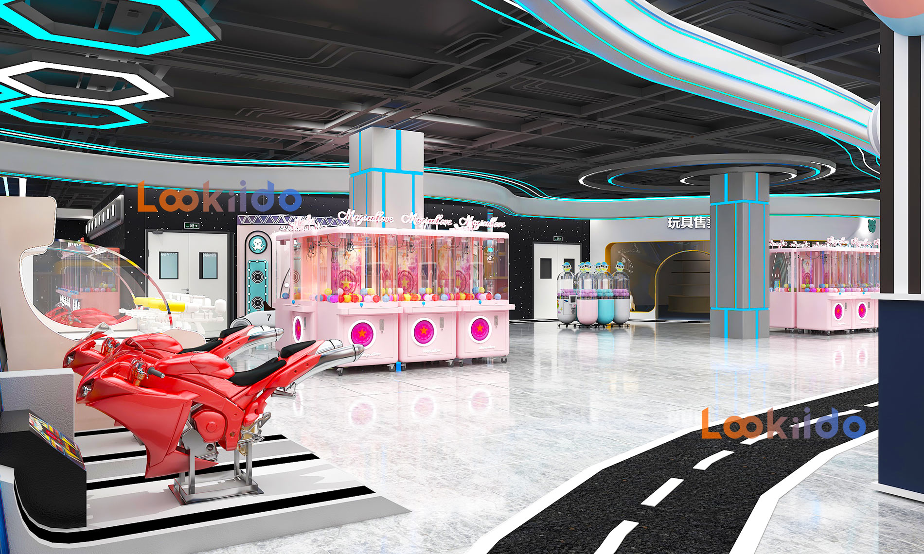 Family Entertainment Center with Arcade Games, Go-Karting, Pet Shop. Suitable for Shopping Mall Investment