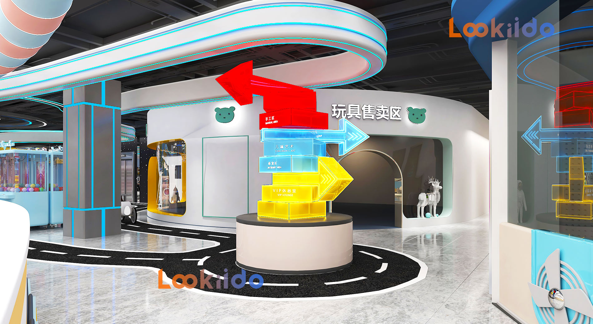 Family Entertainment Center with Arcade Games, Go-Karting, Pet Shop. Suitable for Shopping Mall Investment