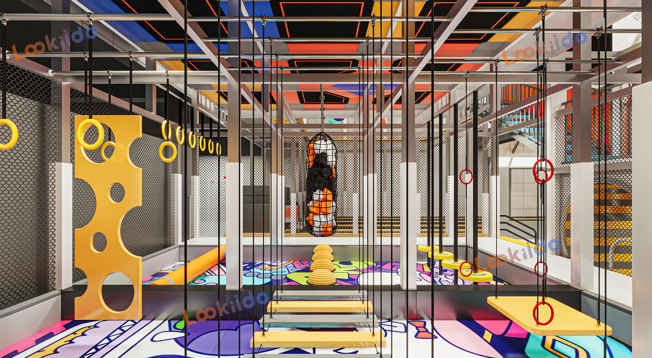 Indoor Sports Adventure Center Franchise Featuring Custom Designed Giant Launch Slides Equipment