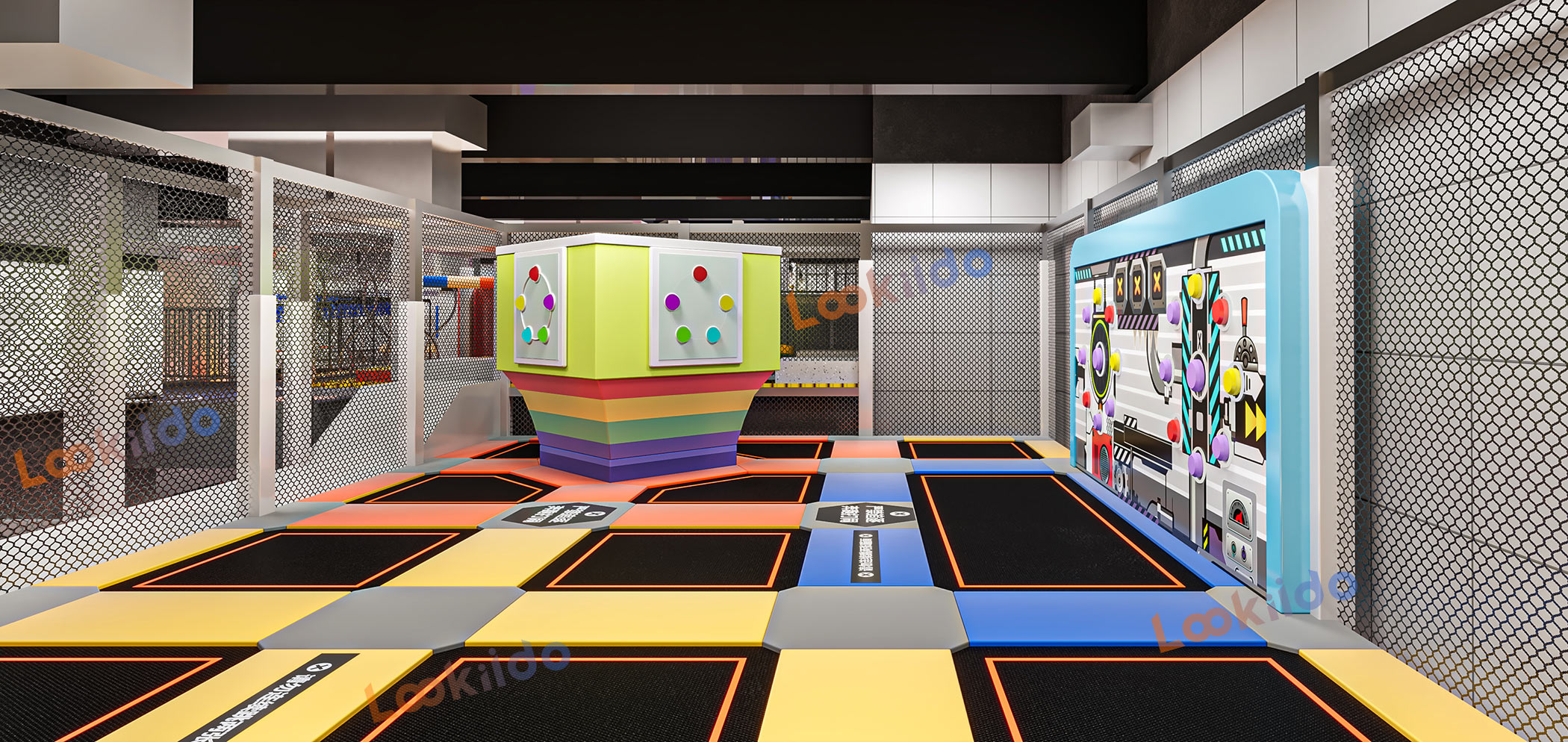 Indoor Sports Adventure Center Franchise Featuring Custom Designed Giant Launch Slides Equipment