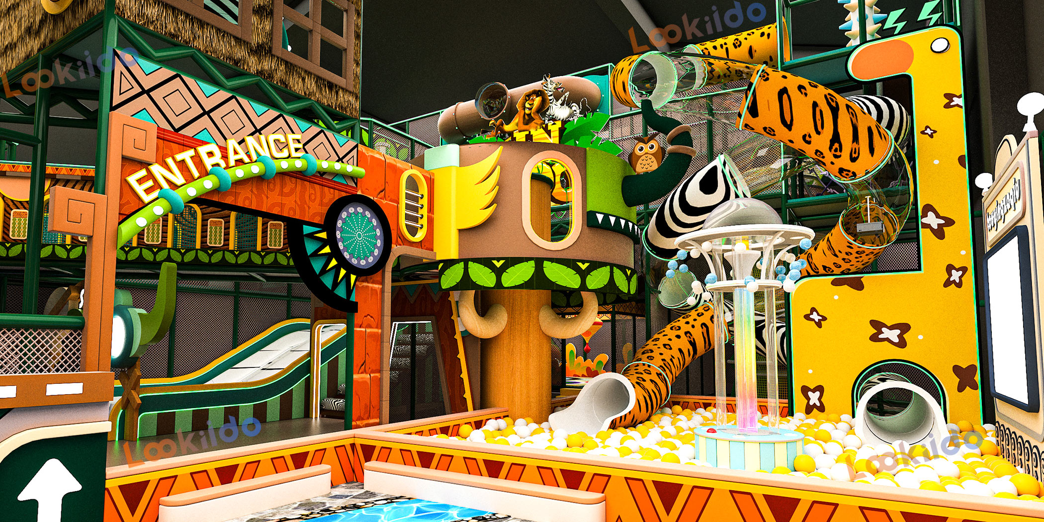 Jungle Expedition: Tailored Indoor Soft Playground Equipment Manufacturer with African Animal Theme Jungle Expedition: Tailored Indoor Soft Playground Equipment Manufacturer with African Animal Theme