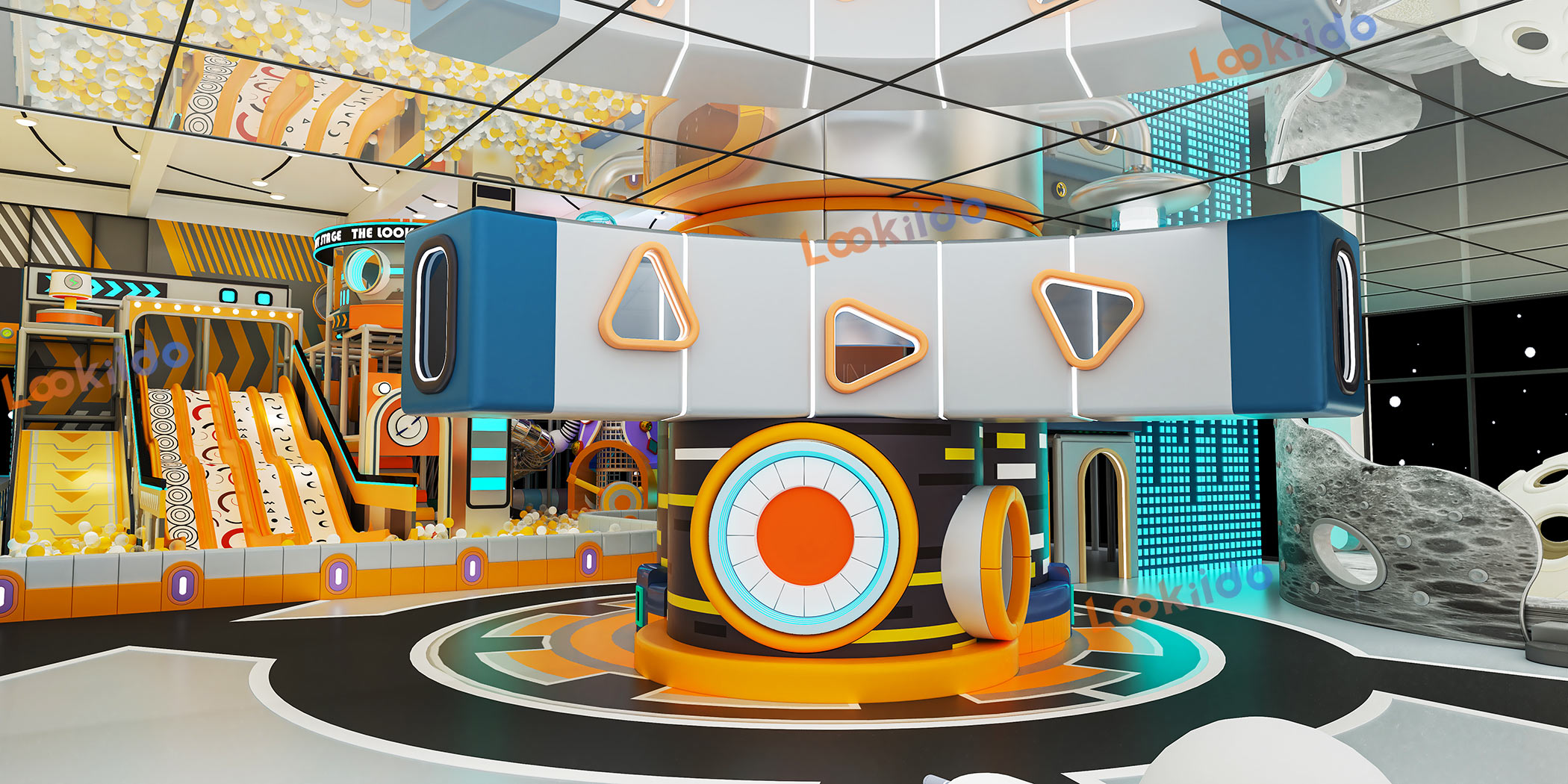 Galaxy RoboPlay: Robotic Adventure Indoor Playground Equipment for Kids Ages 3-8