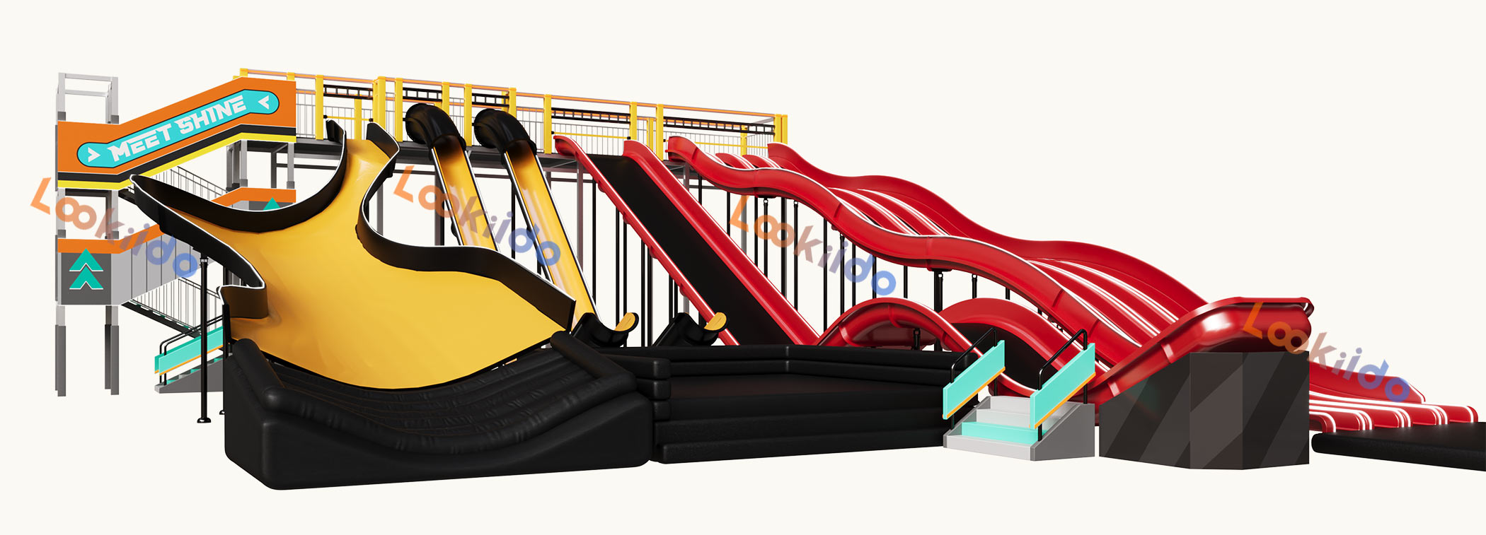 Adventure Sports Slide Complex Park Manufacturer with High Rope Course Equipment