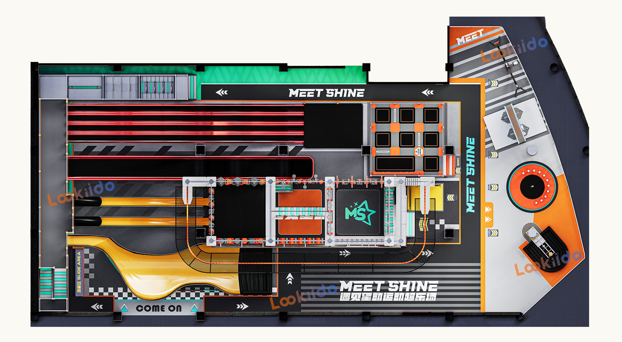 Adventure Sports Slide Complex Park Manufacturer with High Rope Course Equipment