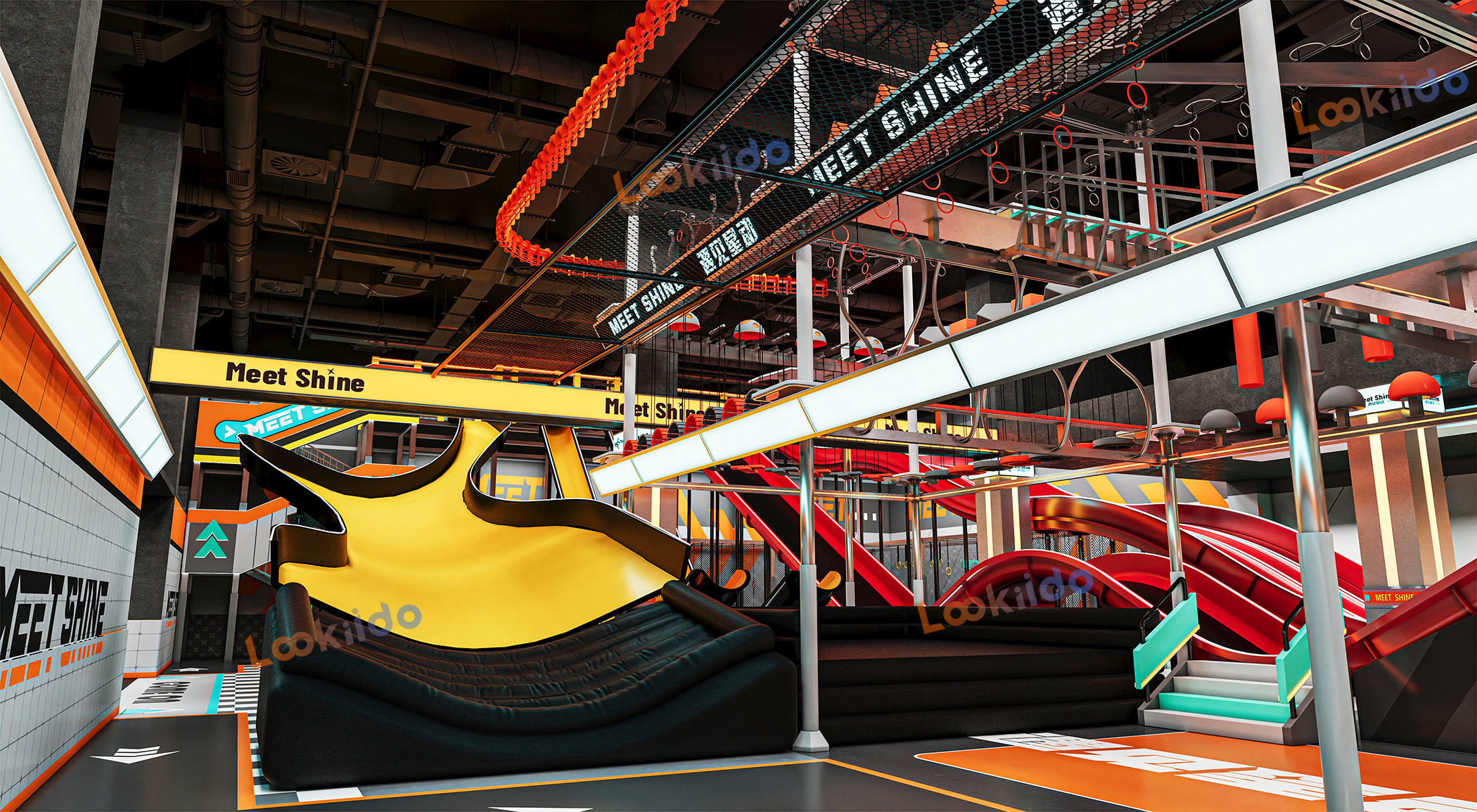 Adventure Sports Slide Complex Park Manufacturer with High Rope Course Equipment