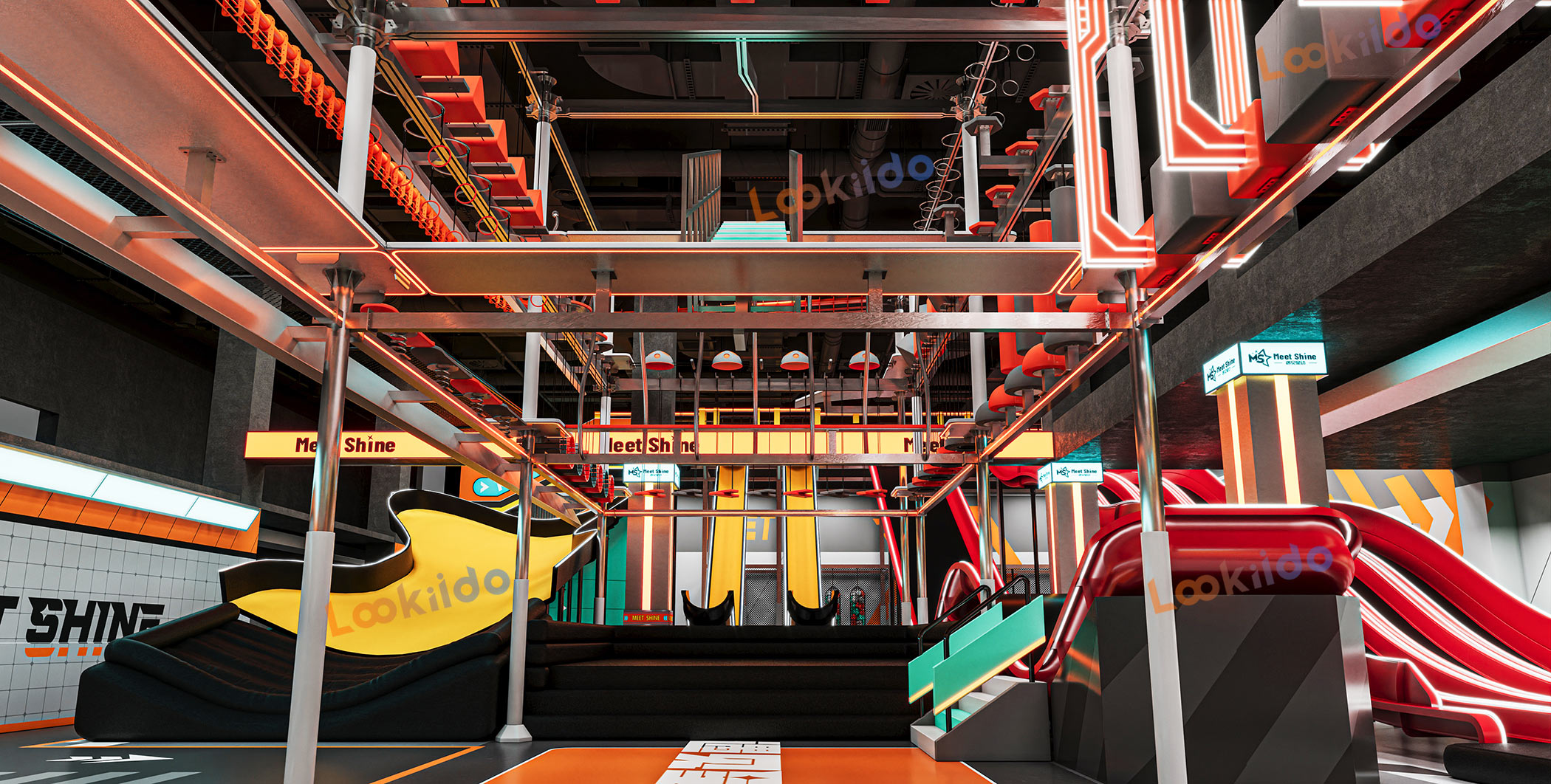 Adventure Sports Slide Complex Park Manufacturer with High Rope Course Equipment