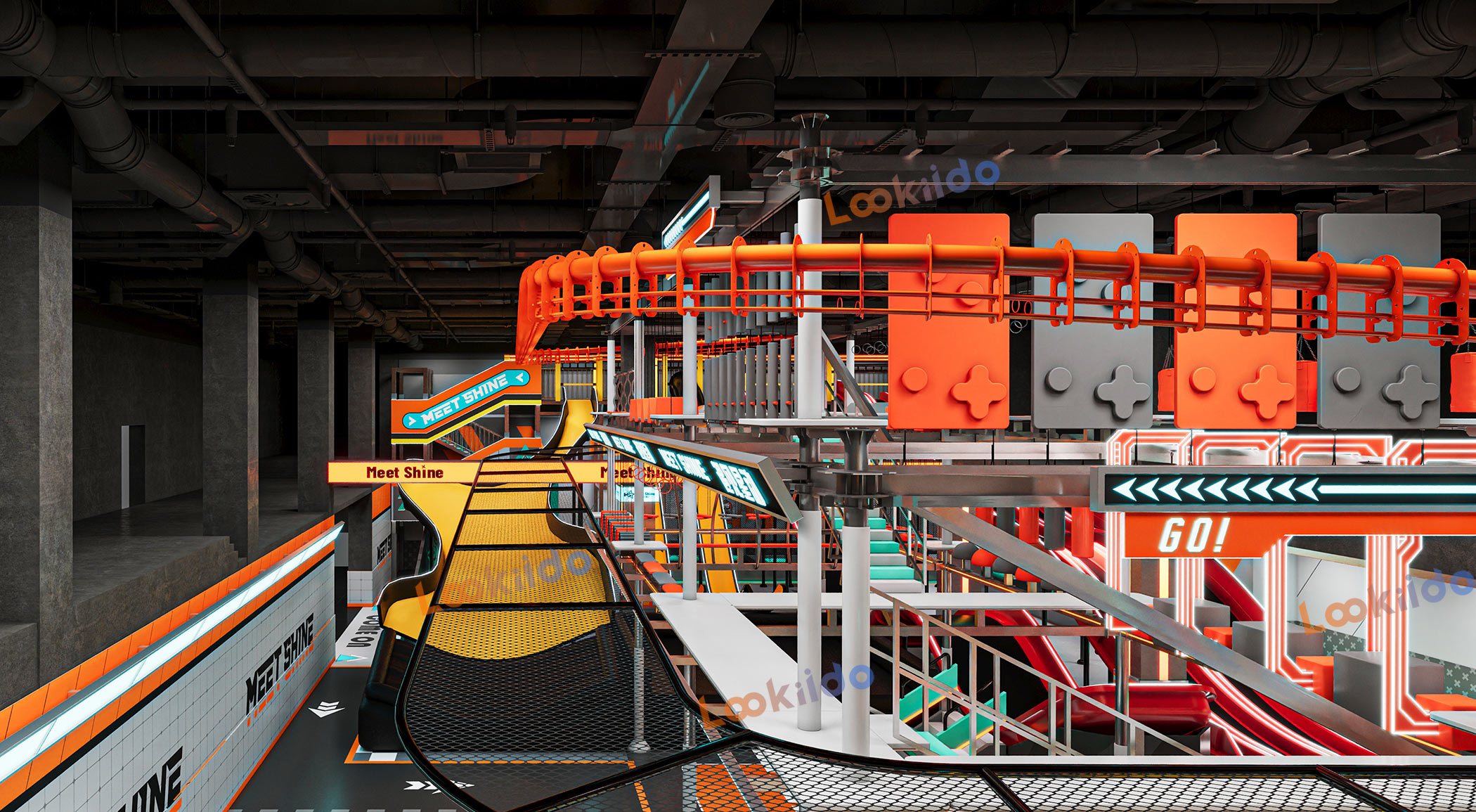 Adventure Sports Slide Complex Park Manufacturer with High Rope Course Equipment