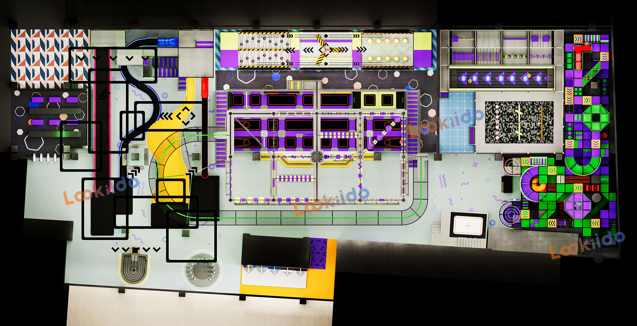 Ultimate 5-in-1 Indoor Playground Equipment Factory: Ninja Course, Ropes, Trampoline Park, Kids Maze