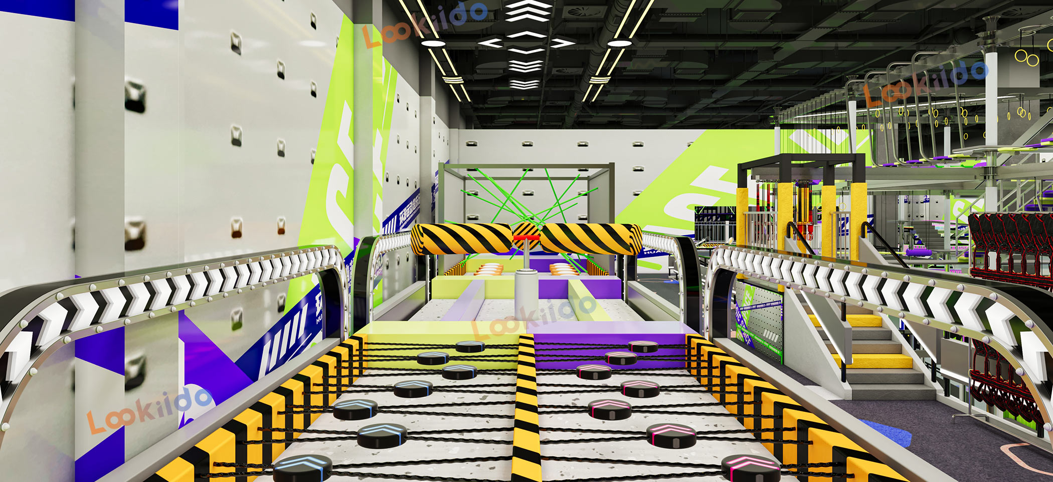 Ultimate 5-in-1 Indoor Playground Equipment Factory: Ninja Course, Ropes, Trampoline Park, Kids Maze