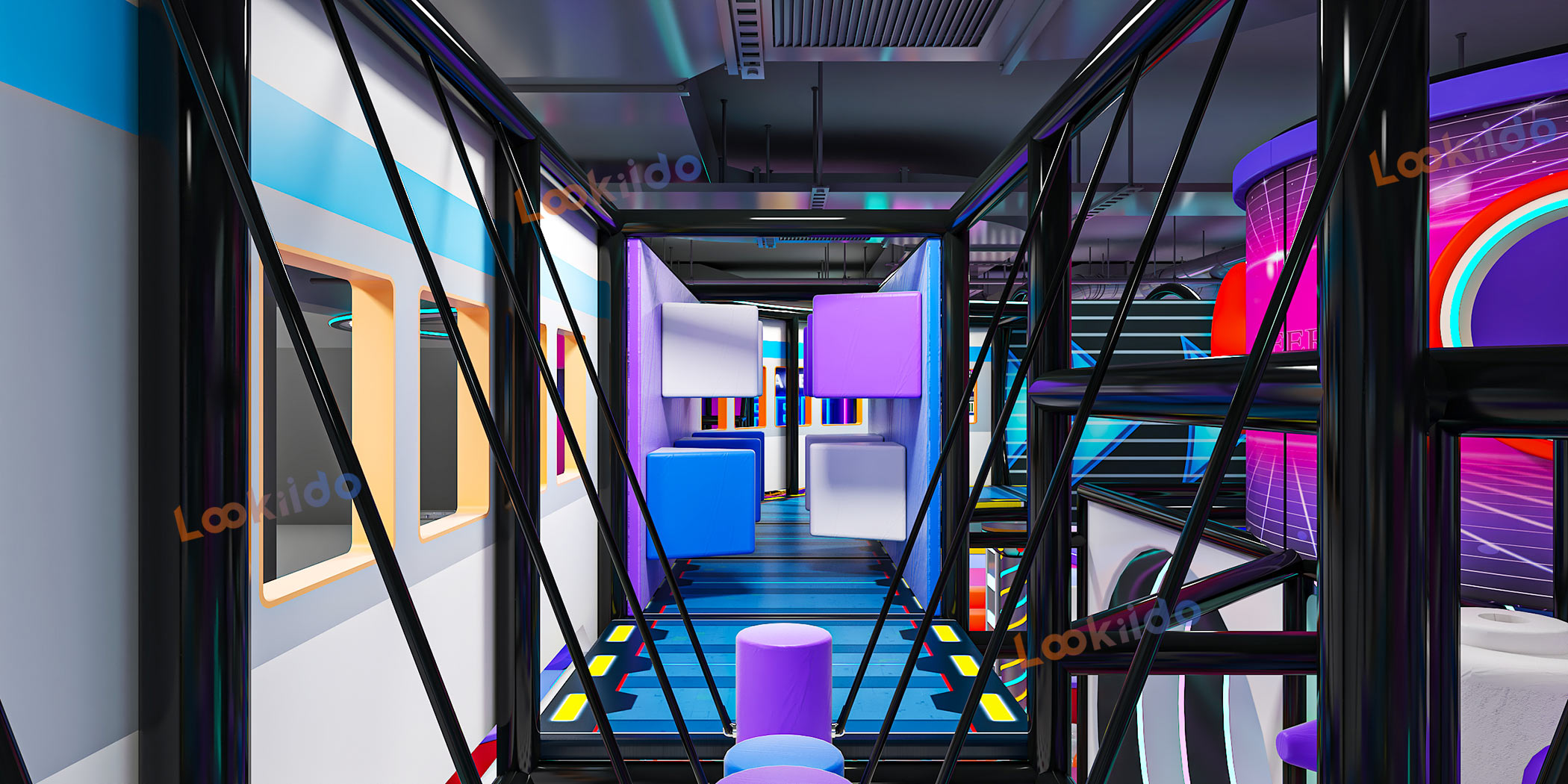 Customized Cosmic Cyber Playground: Where Futuristic Adventure Meets Play Equipment Manufacturers