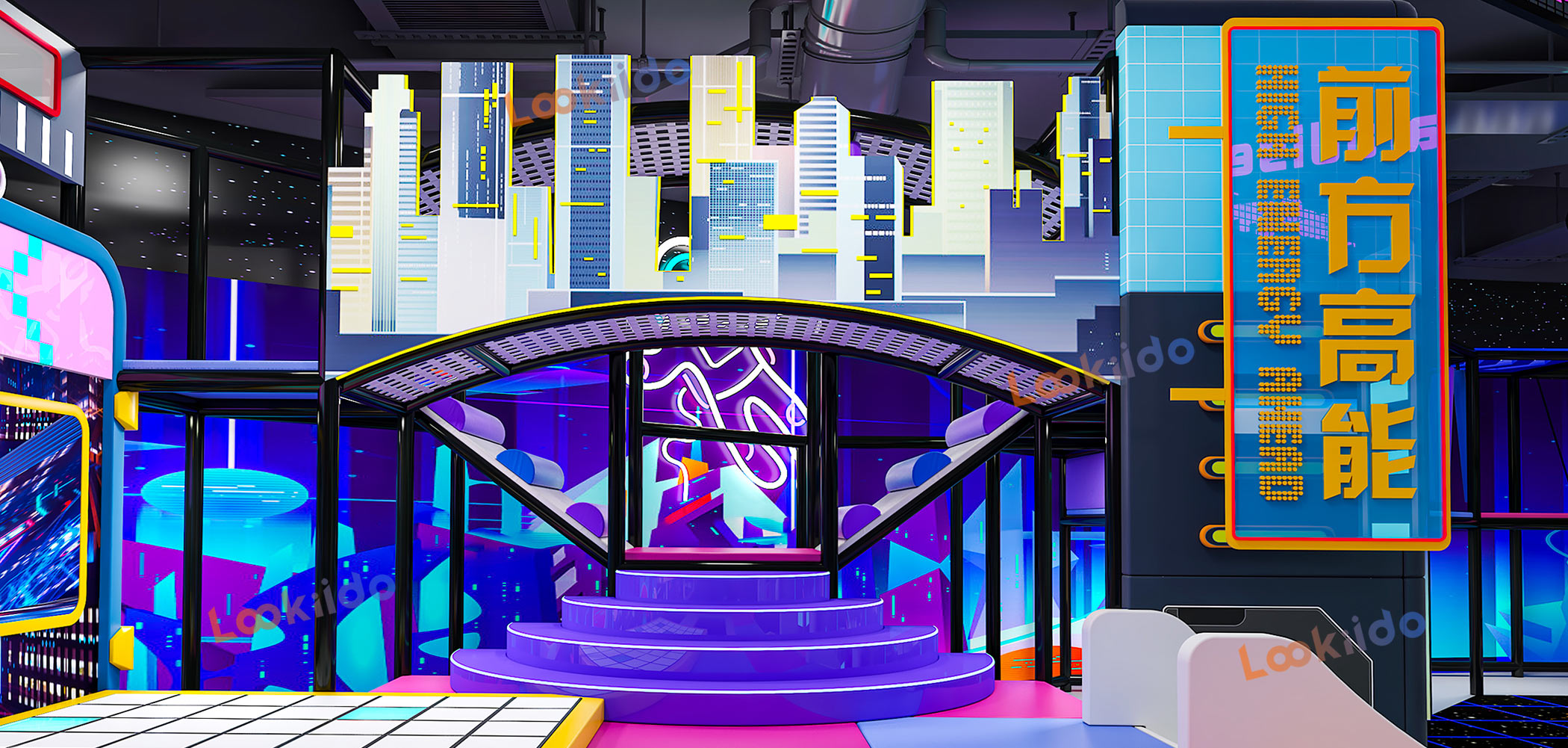 Customized Cosmic Cyber Playground: Where Futuristic Adventure Meets Play Equipment Manufacturers