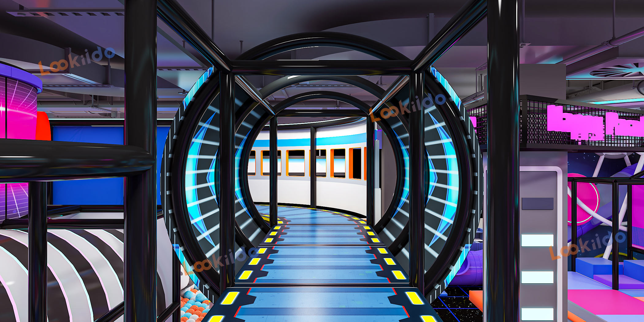 Customized Cosmic Cyber Playground: Where Futuristic Adventure Meets Play Equipment Manufacturers